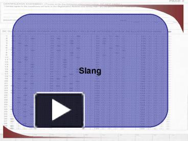 Slang Presentation Free To View