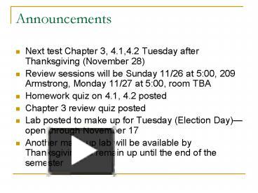 PPT – Announcements PowerPoint presentation | free to download - id ...