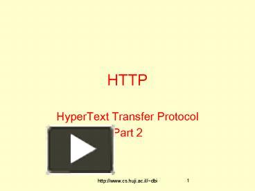 PPT – HTTP PowerPoint presentation | free to download - id: aa5a3-YTM1Y