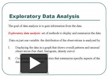 Exploratory Data Analysis presentation | free to download