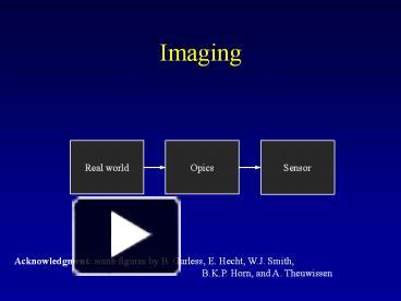 PPT – Imaging PowerPoint presentation | free to download - id: aec8b-NDgzY