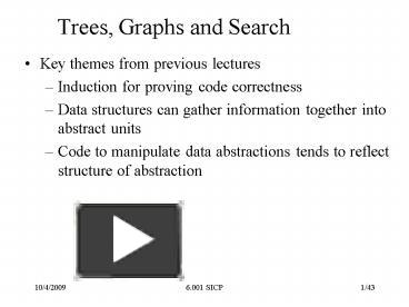 Trees, Graphs and Search presentation | free to download