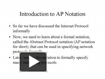 Introduction to AP Notation presentation | free to download