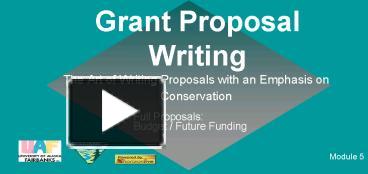 Grant Proposal Writing Presentation Free To View
