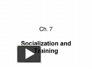PPT – Ch' 7 PowerPoint presentation | free to view - id: bd7ef-ZDc1Z