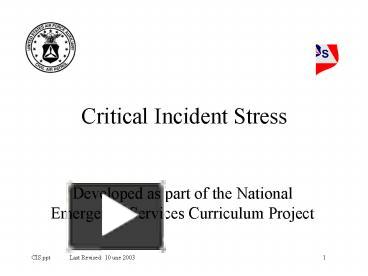 Critical Incident Stress presentation | free to view