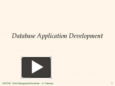 Database Application Development presentation | free to download