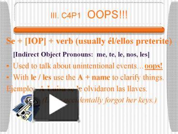 III. C4P1 OOPS presentation | free to view