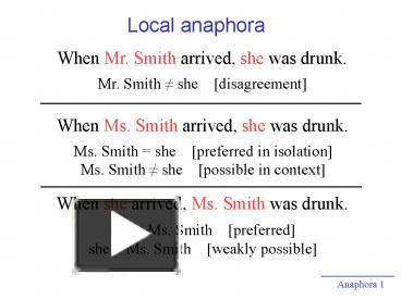 PPT – Anaphora 1 PowerPoint presentation | free to view - id: cb858-ZDc1Z