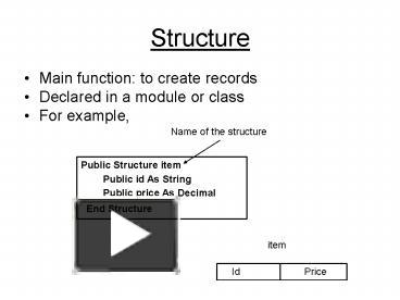 PPT – Structure PowerPoint presentation | free to view - id: cc6dd-ZDc1Z