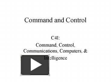 PPT – Command and Control PowerPoint presentation | free to view - id ...