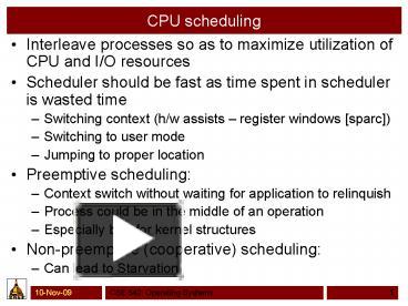 PPT – CPU scheduling PowerPoint presentation | free to view - id: d5da1 ...