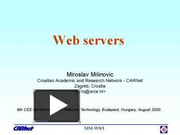 Web servers presentation | free to view