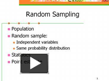 PPT – Random Sampling PowerPoint presentation | free to download - id ...