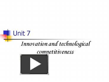 Unit 7 presentation | free to view