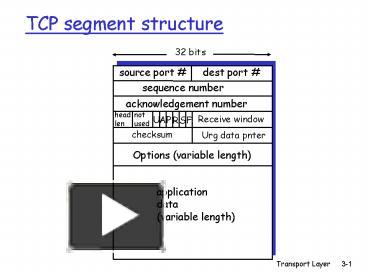 PPT – TCP segment structure PowerPoint presentation | free to view - id ...