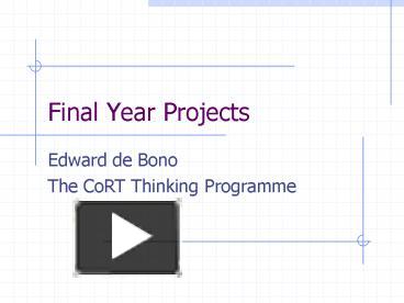 PPT – Final Year Projects PowerPoint presentation | free to view - id ...