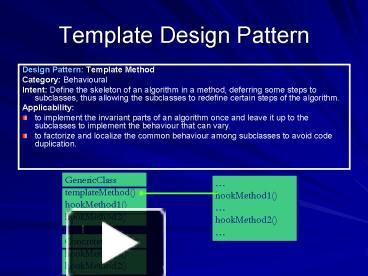 PPT – Template Design Pattern PowerPoint presentation | free to view ...