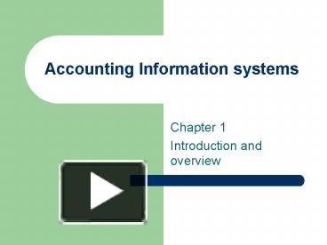 PPT – Accounting Information systems PowerPoint presentation | free to ...