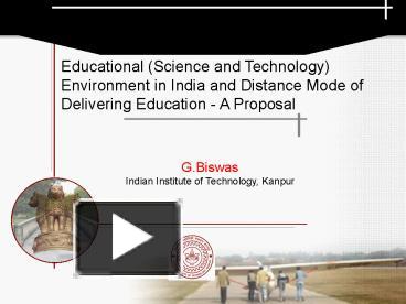 PPT – G'Biswas Indian Institute of Technology, Kanpur PowerPoint ...