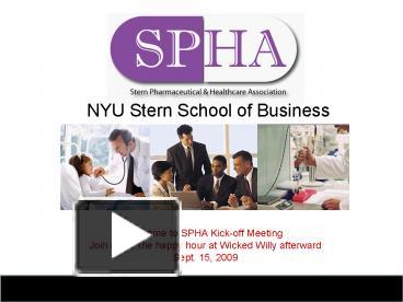 PPT – NYU Stern School of Business PowerPoint presentation | free to ...