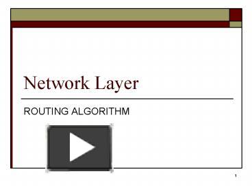 PPT – Network Layer PowerPoint presentation | free to view - id: eea93 ...