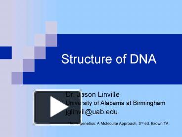 Structure of DNA presentation | free to view