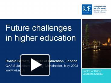 PPT – Future challenges in higher education PowerPoint presentation ...