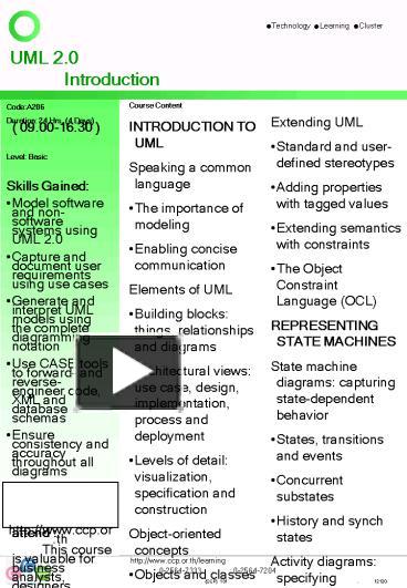 PPT – UML 2'0 PowerPoint presentation | free to view - id: fd473-MWQwM