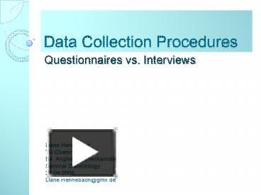 Data Collection Procedures presentation | free to view